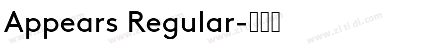 Appears Regular字体转换